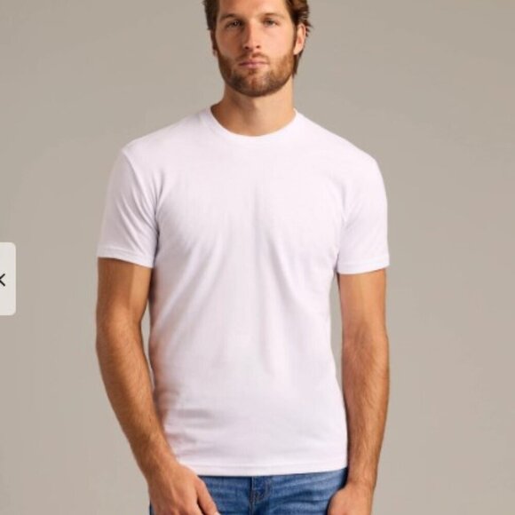 TRUE CLASSIC WHITE SHORT SLEEVE CREW NECK TEE SHIRT - Picture 1 of 5